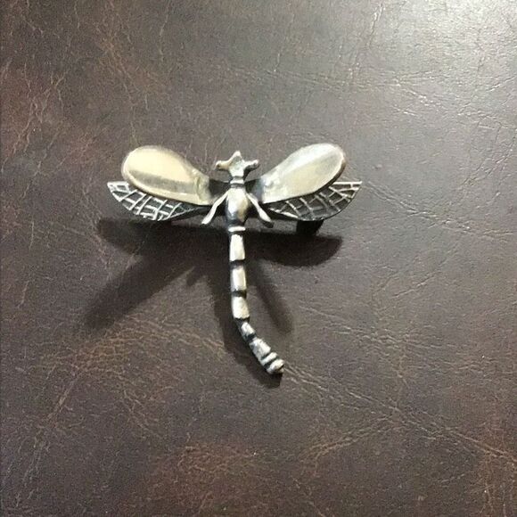 Awesome vintage sterling silver dragonfly brooch - Picture 1 of 5